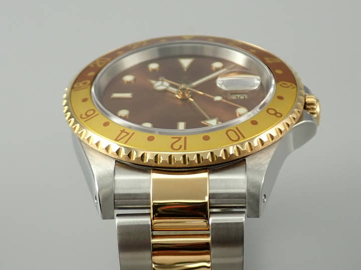 ロレックス GMTマスターII Ref.16713 ステンレススチール/イエローゴールド ブラウン文字盤 オイスターブレスレット