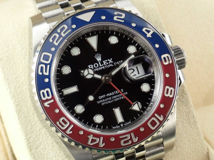 ロレックス GMTマスターII Ref.126710BLRO ステンレススチール ブラック文字盤 ジュビリーブレスレット 中古 HM391Z97