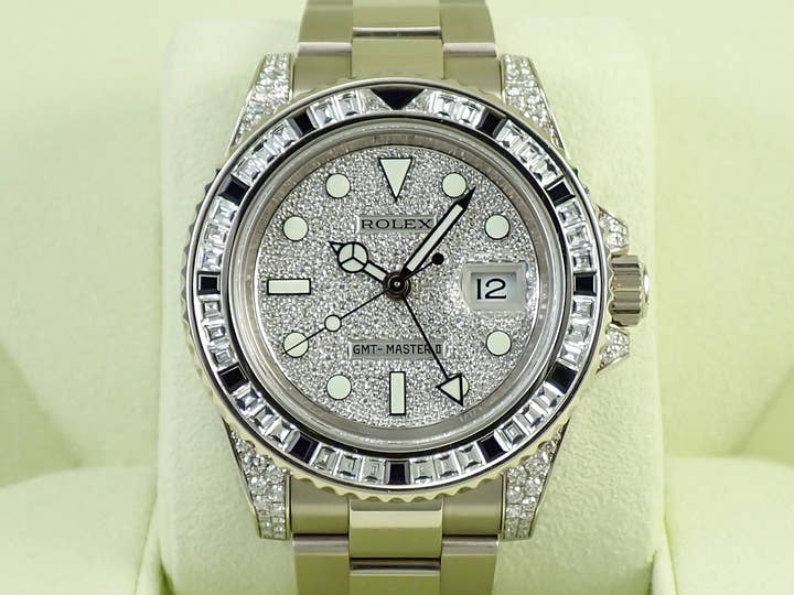 ロレックス GMTマスターII Ref.116759SANR ホワイトゴールド パヴェダイヤモンド文字盤 オイスターブレスレット
