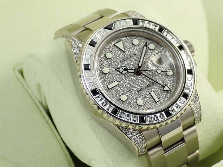 ロレックス GMTマスターII Ref.116759SANR ホワイトゴールド パヴェダイヤモンド文字盤 オイスターブレスレット