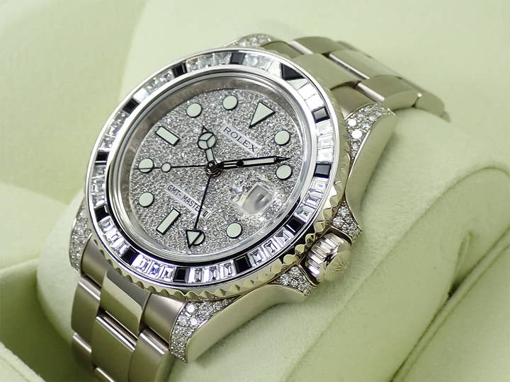ロレックス GMTマスターII Ref.116759SANR ホワイトゴールド パヴェダイヤモンド文字盤 オイスターブレスレット