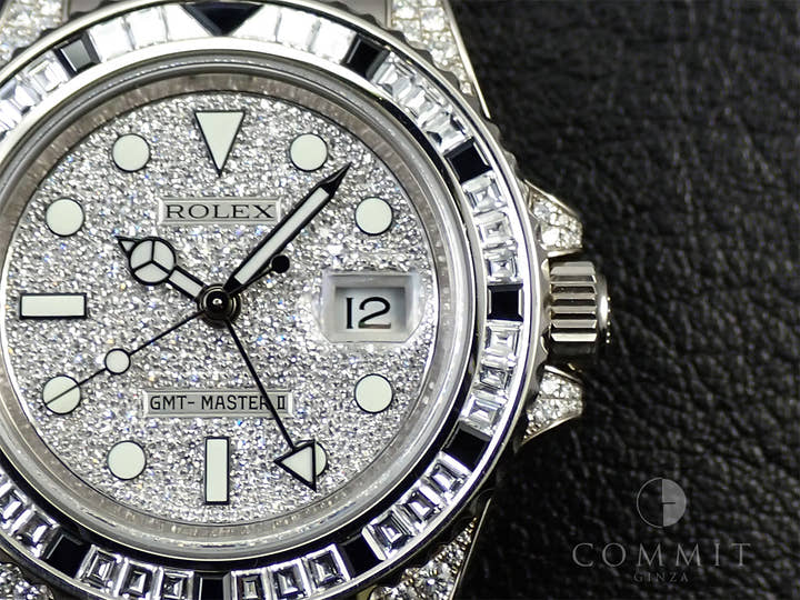 ロレックス GMTマスターII Ref.116759SANR ホワイトゴールド パヴェダイヤモンド文字盤 オイスターブレスレット