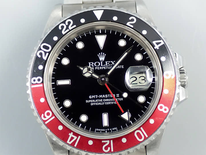ロレックス GMTマスターII Ref.16760 ステンレススチール ブラック文字盤 オイスターブレスレット 中古 0JPYJAAW