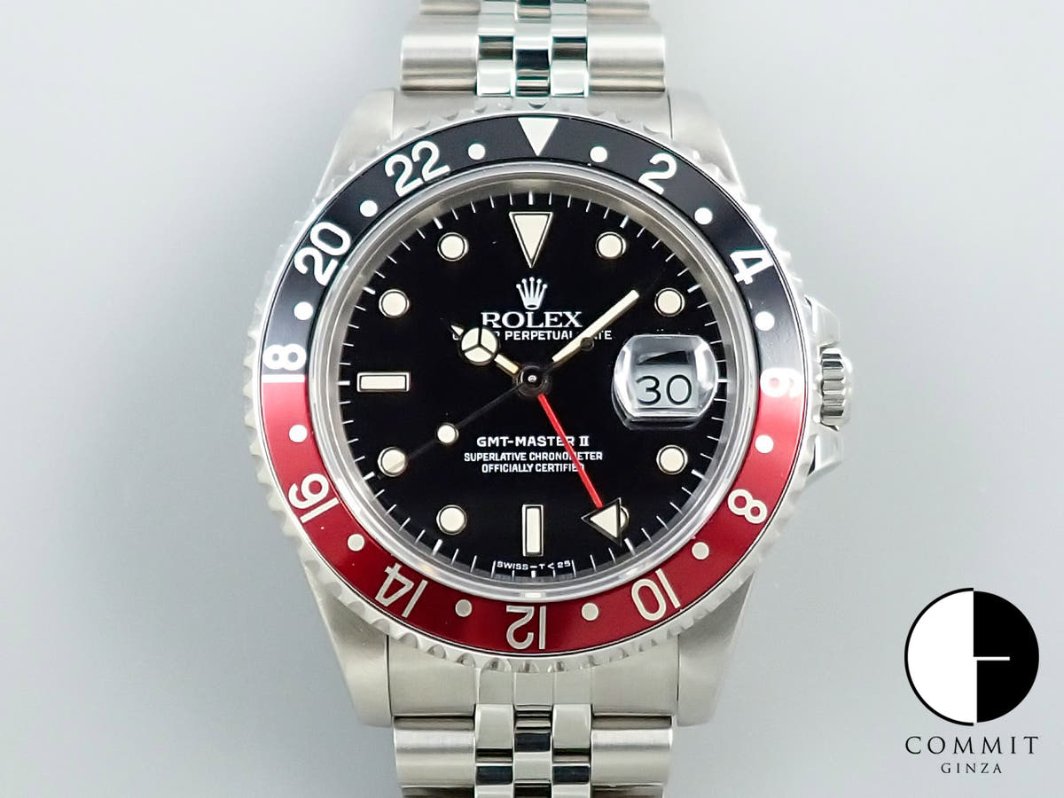 ロレックス GMTマスターII Ref.16710 ステンレススチール ブラック文字盤 ジュビリーブレスレット 中古 7LAUFRTK