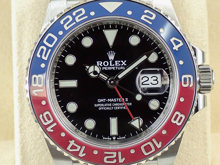 ロレックス GMTマスターII Ref.126710BLRO ステンレススチール ブラック文字盤 ジュビリーブレスレット 美品 13C5Z57L