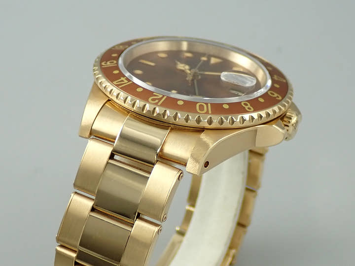 ロレックス GMTマスターII Ref.16718 イエローゴールド ブラウン文字盤 オイスターブレスレット