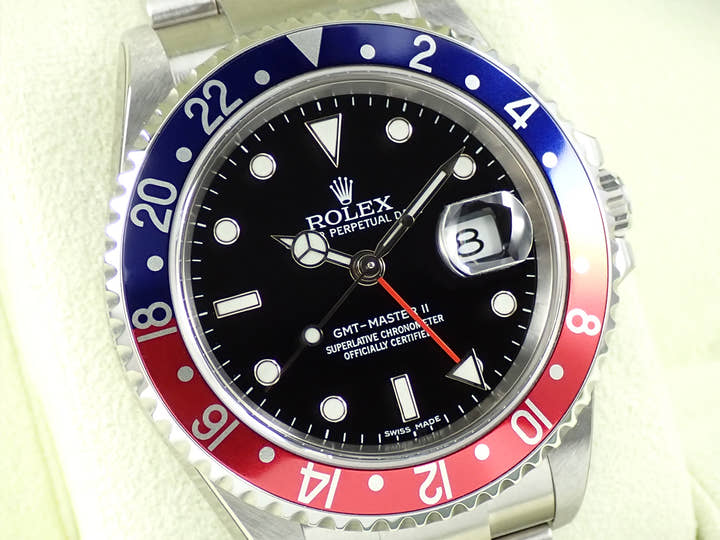 ロレックス GMTマスターII Ref.16710 ステンレススチール ブラック文字盤 オイスターブレスレット
