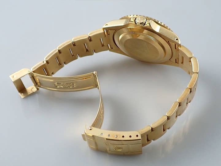 ロレックス GMTマスターII Ref.16718 イエローゴールド ブラウン文字盤 オイスターブレスレット