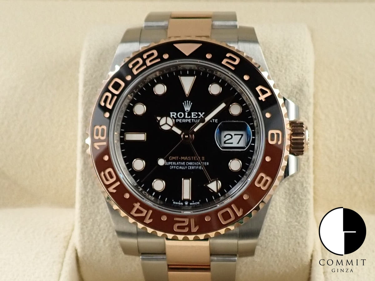 ロレックス GMTマスターII Ref.126711CHNR ステンレススチール/エバーローズゴールド ブラック文字盤 オイスターブレスレット オイスターブレスレット