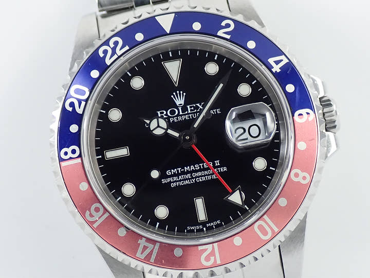 ロレックス GMTマスターII Ref.16710 ステンレススチール ブラック文字盤 ジュビリーブレスレット 中古 SVY0H340