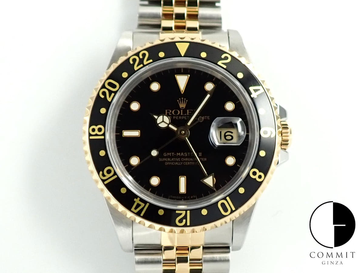 Rolex GMT-Master II Ref. 16713 Stainless Steel/Yellow Gold Black Dial