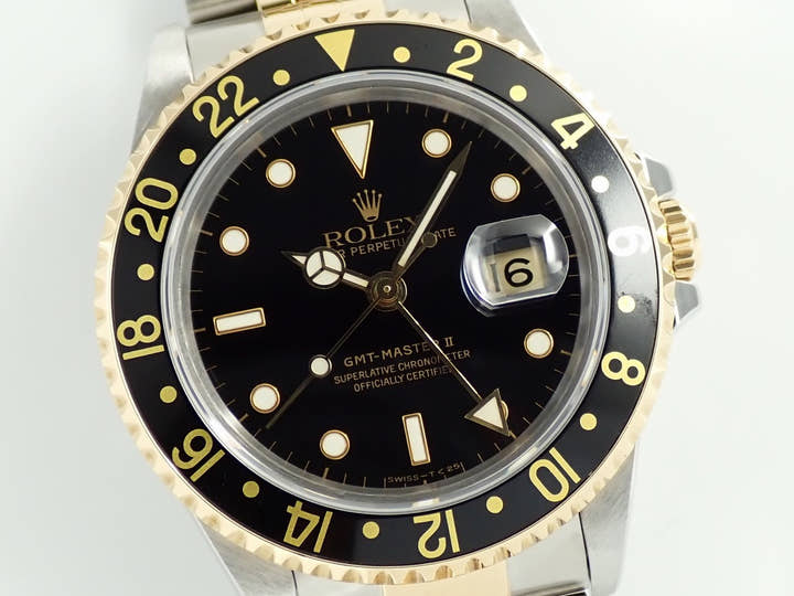 Rolex GMT-Master II Ref. 16713 Stainless Steel/Yellow Gold Black Dial