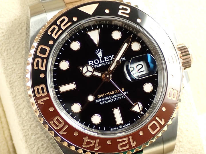 ロレックス GMTマスターII Ref.126711CHNR ステンレススチール/エバーローズゴールド ブラック文字盤 オイスターブレスレット オイスターブレスレット