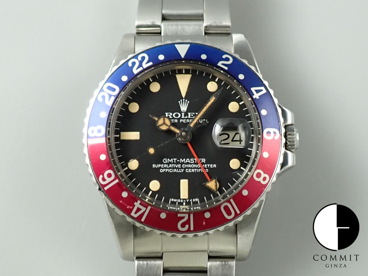 ロレックス GMTマスター Ref.1675 ステンレススチール ブラック文字盤 オイスターブレスレット
