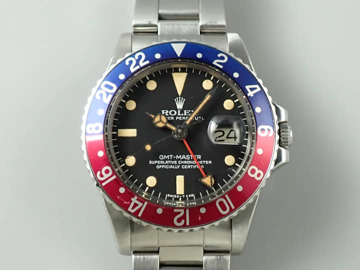 ロレックス GMTマスター Ref.1675 ステンレススチール ブラック文字盤 オイスターブレスレット