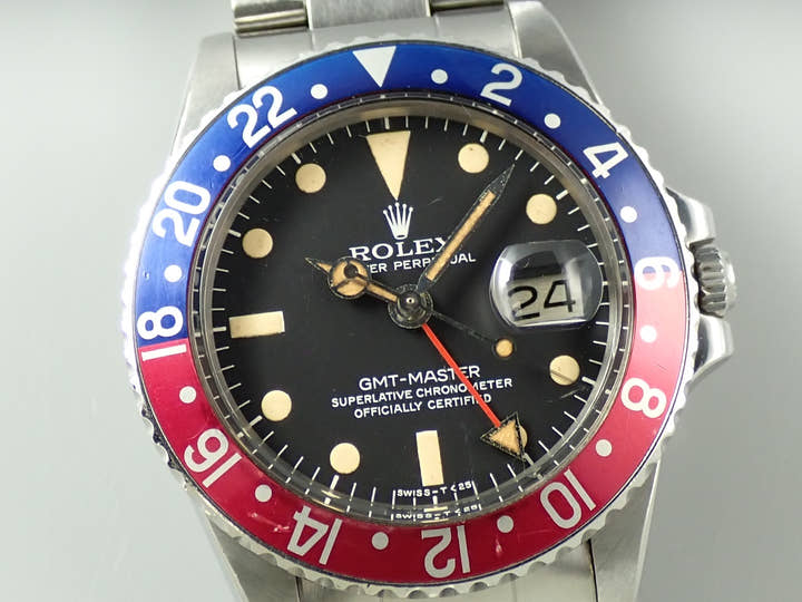 ロレックス GMTマスター Ref.1675 ステンレススチール ブラック文字盤 オイスターブレスレット