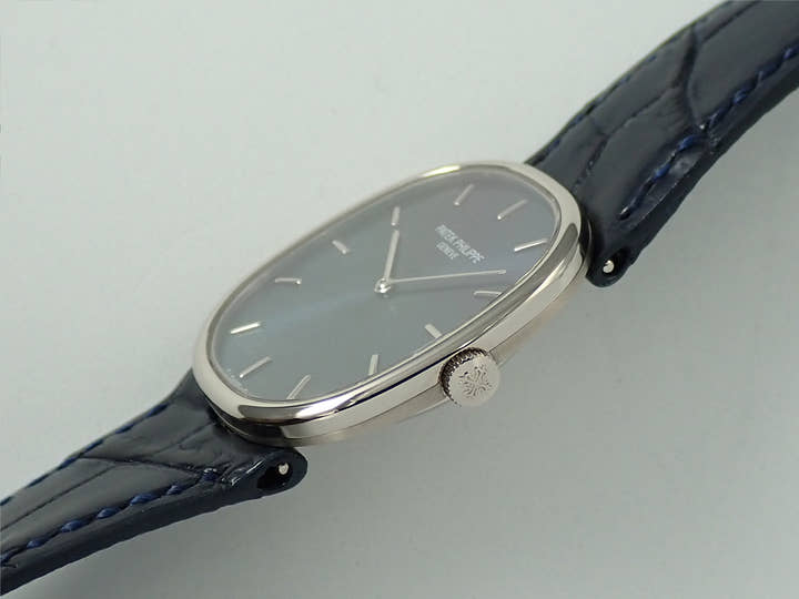 Patek Philippe Golden Ellipse Ref. 3848G White Gold Blue Dial