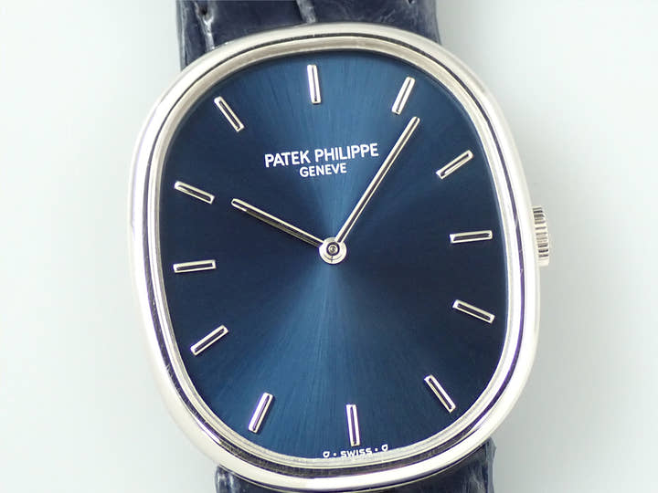 Patek Philippe Golden Ellipse Ref. 3848G White Gold Blue Dial