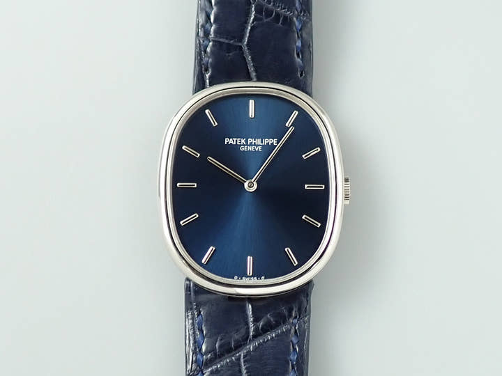 Patek Philippe Golden Ellipse Ref. 3848G White Gold Blue Dial