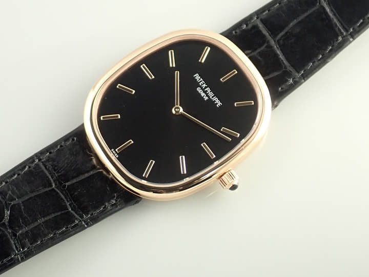 パテックフィリップ ゴールデンエリプス Ref.5738R-001 ローズゴールド ブラック文字盤