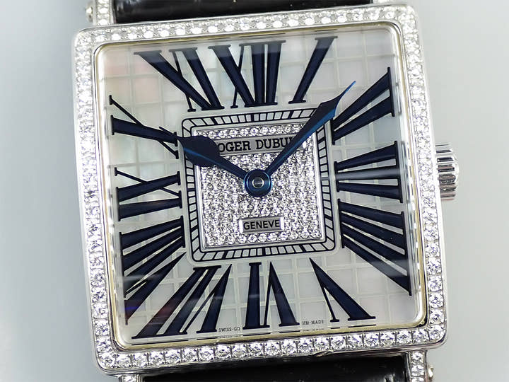 ロジェデュブイ ゴールデンスクエア Ref.G40 14 0-SDC DN1G.7A ホワイトシェル文字盤 中古 9U088UUP