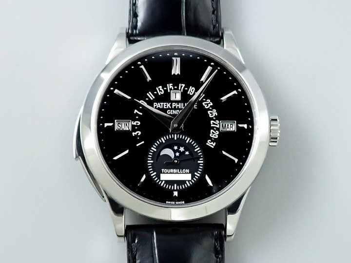 パテックフィリップ ミニッツリピーター トゥールビヨン パーペチュアルカレンダー レトログラード Ref.5216P-001 プラチナ ブラック文字盤