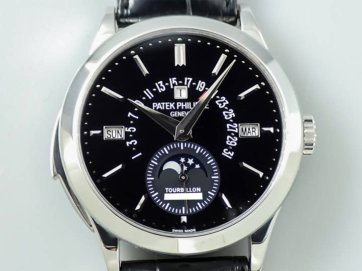 パテックフィリップ ミニッツリピーター トゥールビヨン パーペチュアルカレンダー レトログラード Ref.5216P-001 プラチナ ブラック文字盤