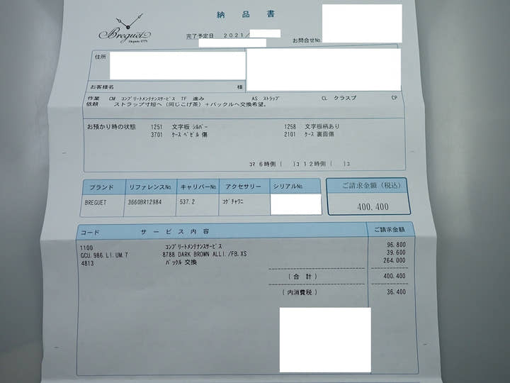 ブレゲ ヘリテージ トノーカンブレ ウォーターフォール Ref.3660BR/12/984 シルバー文字盤 中古 36RS4898