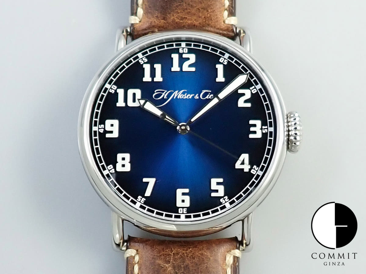 H.モーザー ヘリテージ センターセコンド Ref.8200-1201 ファンキーブルー フュメ文字盤 中古 89W84227