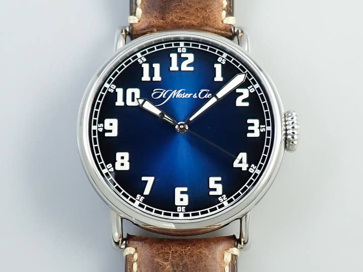 H.モーザー ヘリテージ センターセコンド Ref.8200-1201 ファンキーブルー フュメ文字盤 中古 89W84227