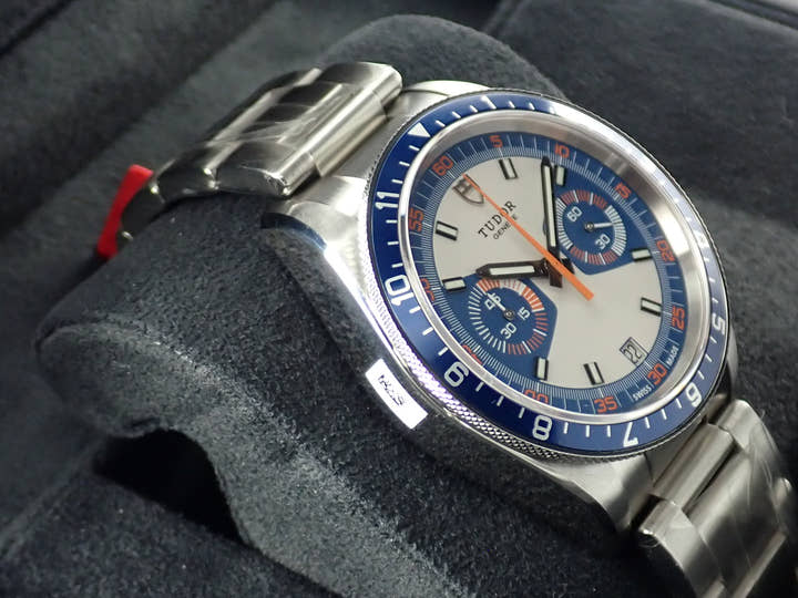チューダー(チュードル) ヘリテージクロノ Ref.70330B ブルー文字盤 未使用 heritage-9