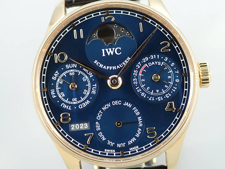IWC ポルトギーゼ パーペチュアルカレンダー Ref.IW502220 ブルー文字盤 中古 R33V3188
