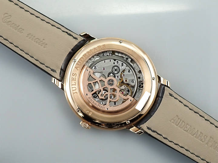 オーデマピゲ ジュール オーデマ エクストラシン Ref.15180OR.OO.A002CR.01 ピンクゴールド ブラック文字盤