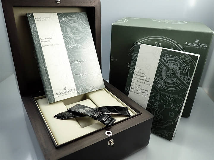 オーデマピゲ ジュール オーデマ エクストラシン Ref.15180OR.OO.A002CR.01 ピンクゴールド ブラック文字盤