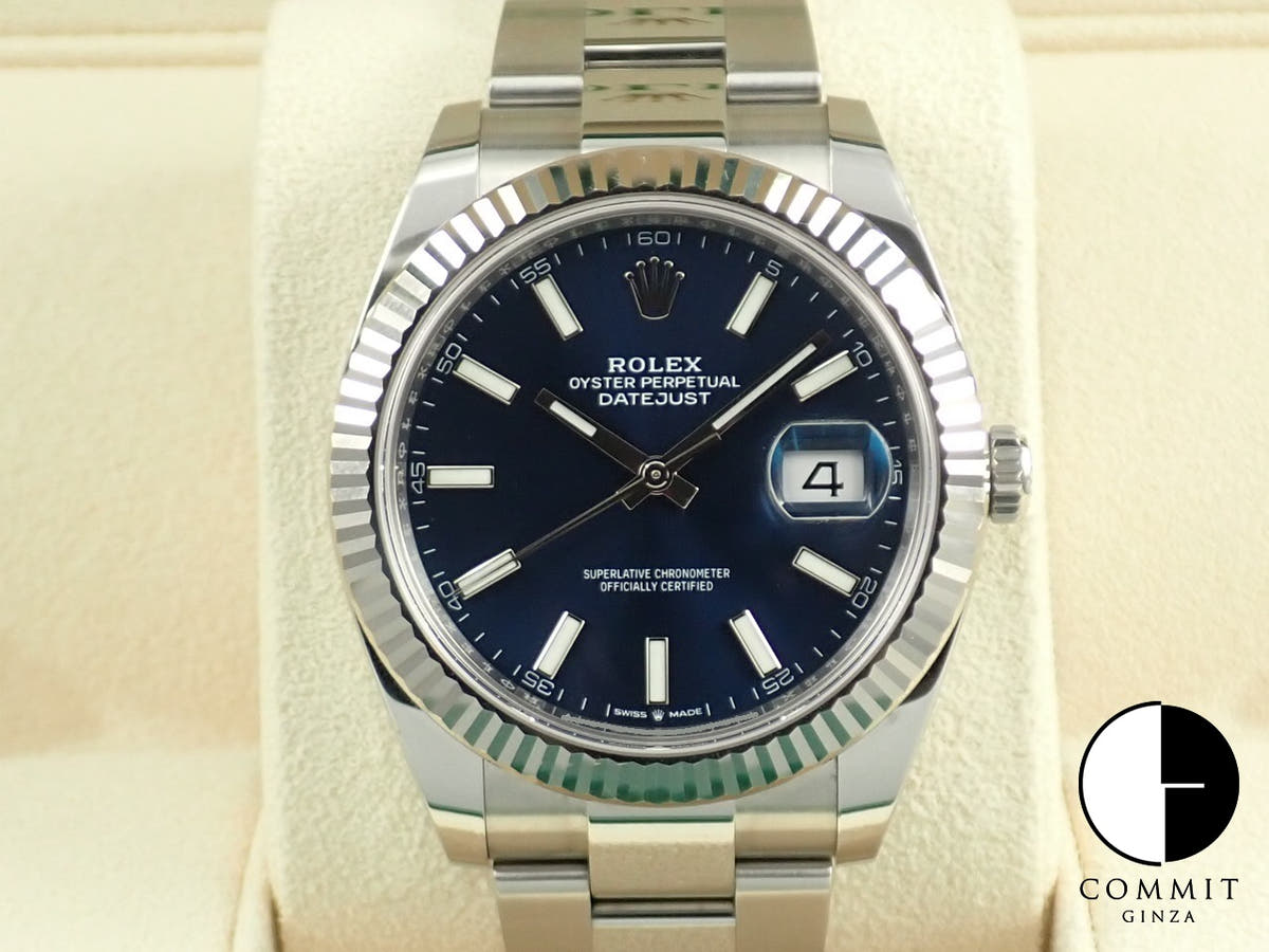 Rolex Datejust 41 Ref. 126334 Stainless Steel/White Gold Bright Blue Dial Oyster Bracelet Pre-owned KA6J0THM