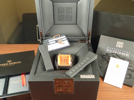 ロジェデュブイ キングスクエア Ref.KS40-78-51-00/0OR00/B オレンジ文字盤 中古 kingsquare