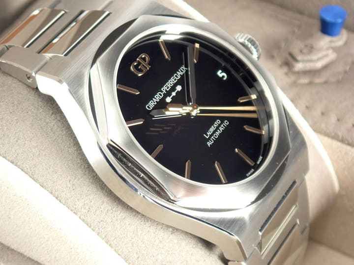 ジラールペルゴ ロレアート Ref.81010-11-635-11A オニキス文字盤 極美品 laureato-16