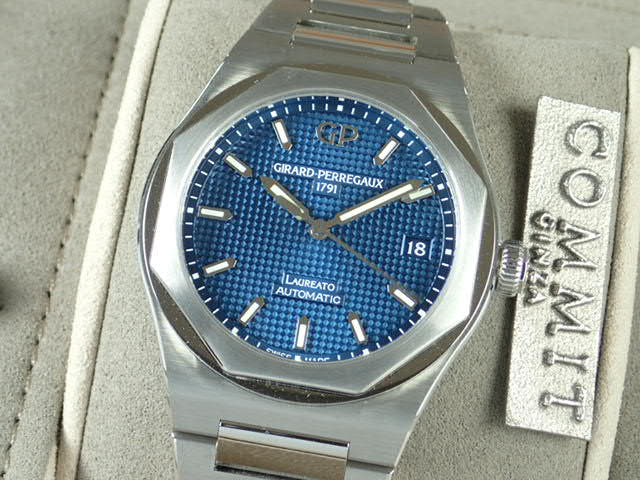 ジラールペルゴ ロレアート Ref.81005-11-431-11A ブルー文字盤 中古 laureato-8