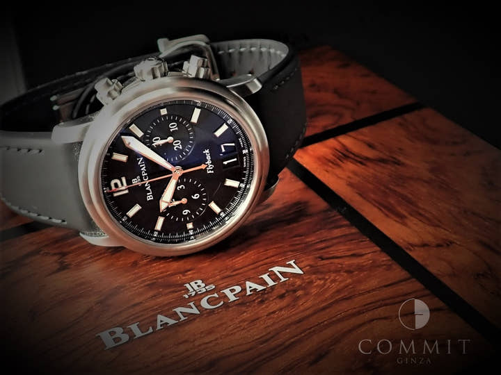 ブランパン レマン フライバック クロノグラフ Ref.2885F-11B30-53B ブラック文字盤 美品 27FF8A5V