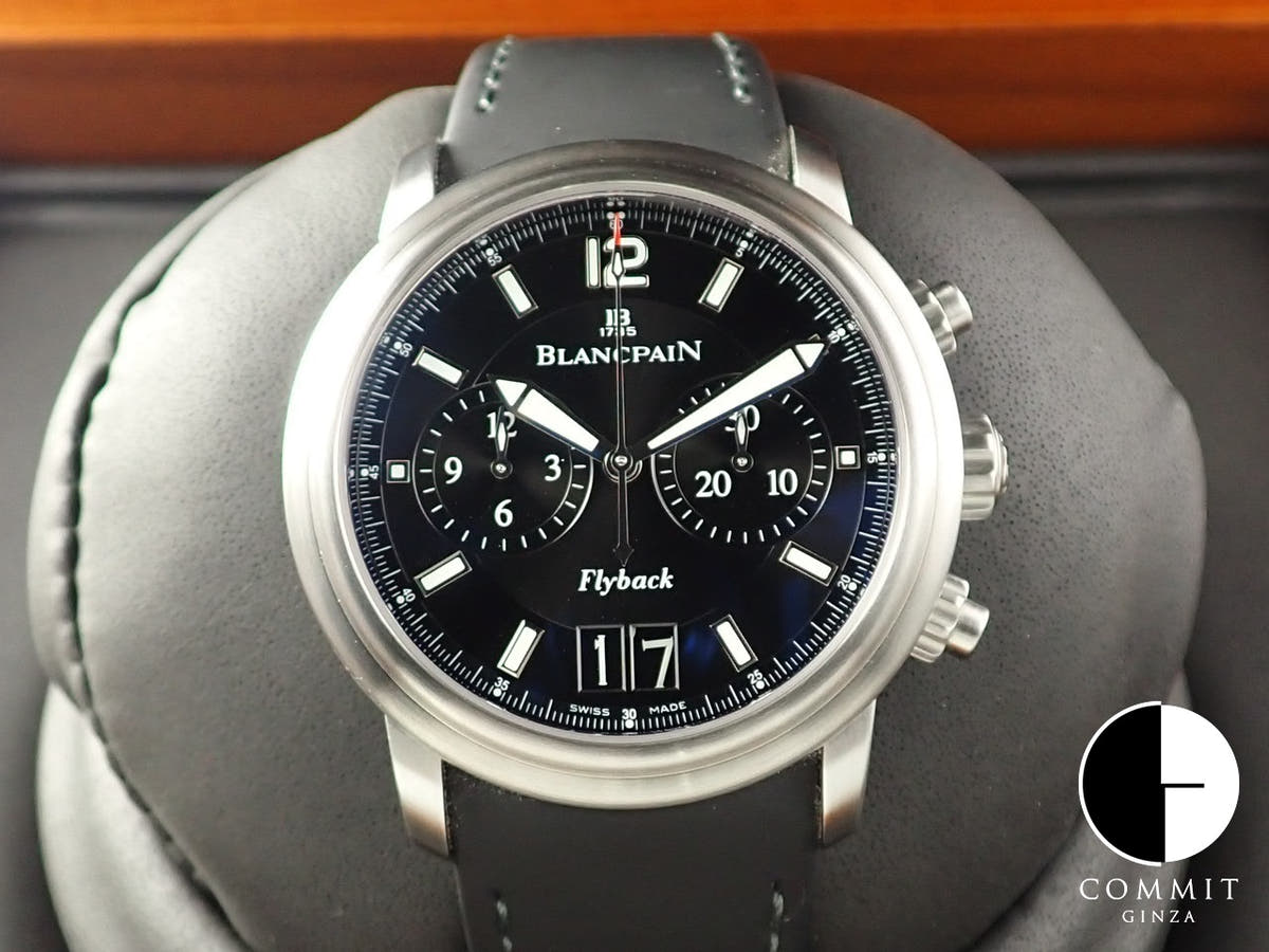 ブランパン レマン フライバック クロノグラフ Ref.2885F-11B30-53B ブラック文字盤 美品 27FF8A5V