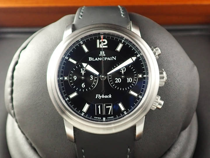 ブランパン レマン フライバック クロノグラフ Ref.2885F-11B30-53B ブラック文字盤 美品 27FF8A5V