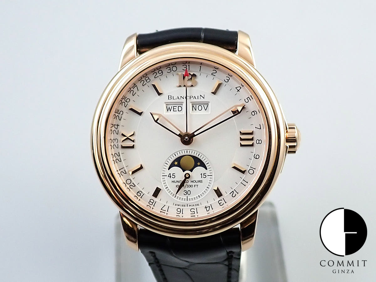 ブランパン レマン トリプルカレンダー ムーンフェイズ Ref.B3563 3618 A53 シルバー文字盤 美品 4UU87A53