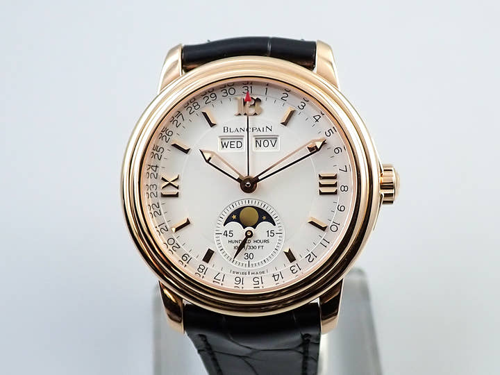 ブランパン レマン トリプルカレンダー ムーンフェイズ Ref.B3563 3618 A53 シルバー文字盤 美品 4UU87A53