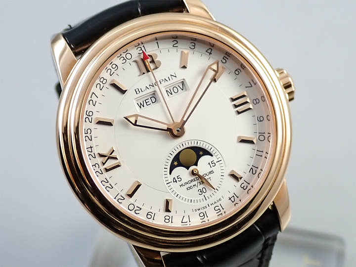 ブランパン レマン トリプルカレンダー ムーンフェイズ Ref.B3563 3618 A53 シルバー文字盤 美品 4UU87A53