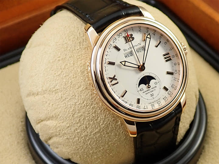 ブランパン レマン トリプルカレンダー ムーンフェイズ Ref.B3563 3618 A53 シルバー文字盤 美品 4UU87A53