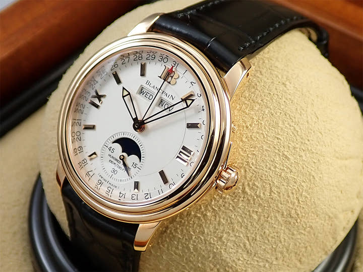 ブランパン レマン トリプルカレンダー ムーンフェイズ Ref.B3563 3618 A53 シルバー文字盤 美品 4UU87A53