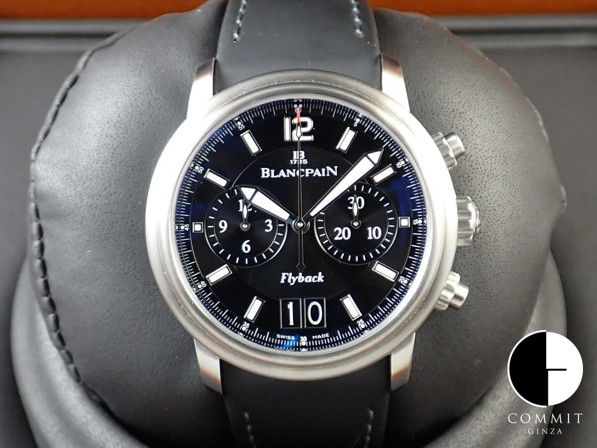 ブランパン レマン フライバック クロノグラフ Ref.2885F-11B30-53B ブラック文字盤 美品 YU8WXY66