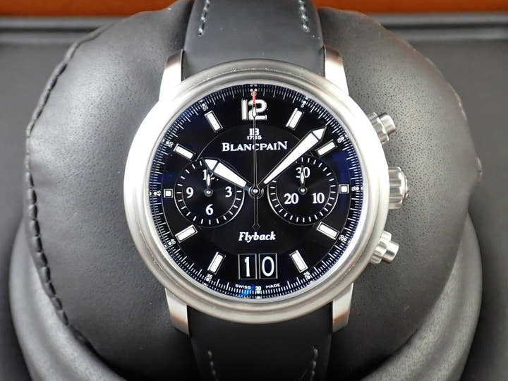 ブランパン レマン フライバック クロノグラフ Ref.2885F-11B30-53B ブラック文字盤 美品 YU8WXY66