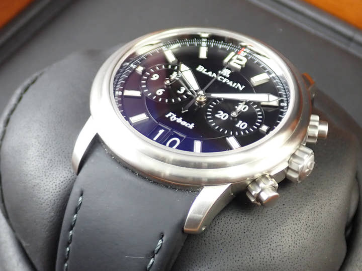 ブランパン レマン フライバック クロノグラフ Ref.2885F-11B30-53B ブラック文字盤 美品 YU8WXY66