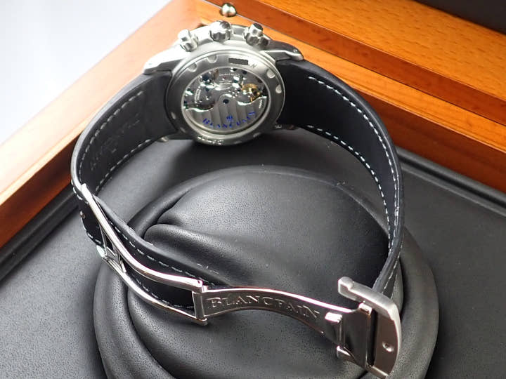 ブランパン レマン フライバック クロノグラフ Ref.2885F-11B30-53B ブラック文字盤 美品 YU8WXY66